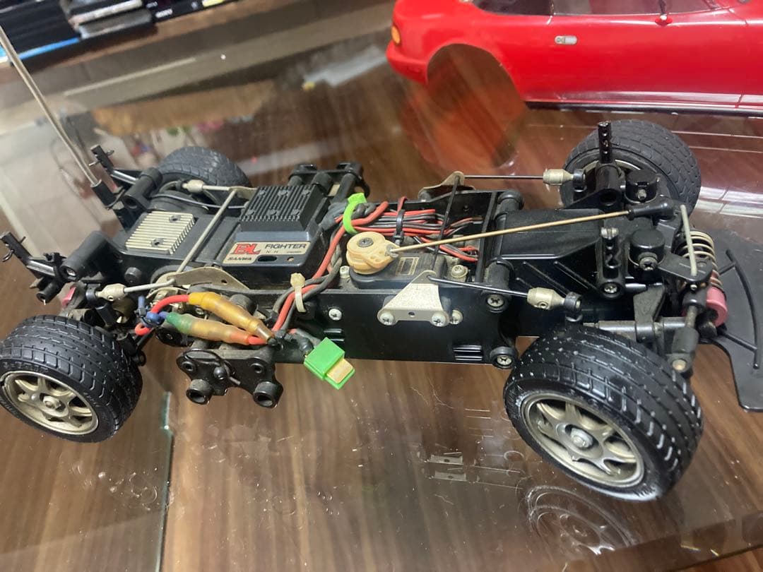 当時物　田宮　タミヤ　ラジコン　ユーノスロードスター完成品　ボディシャーシメカ付