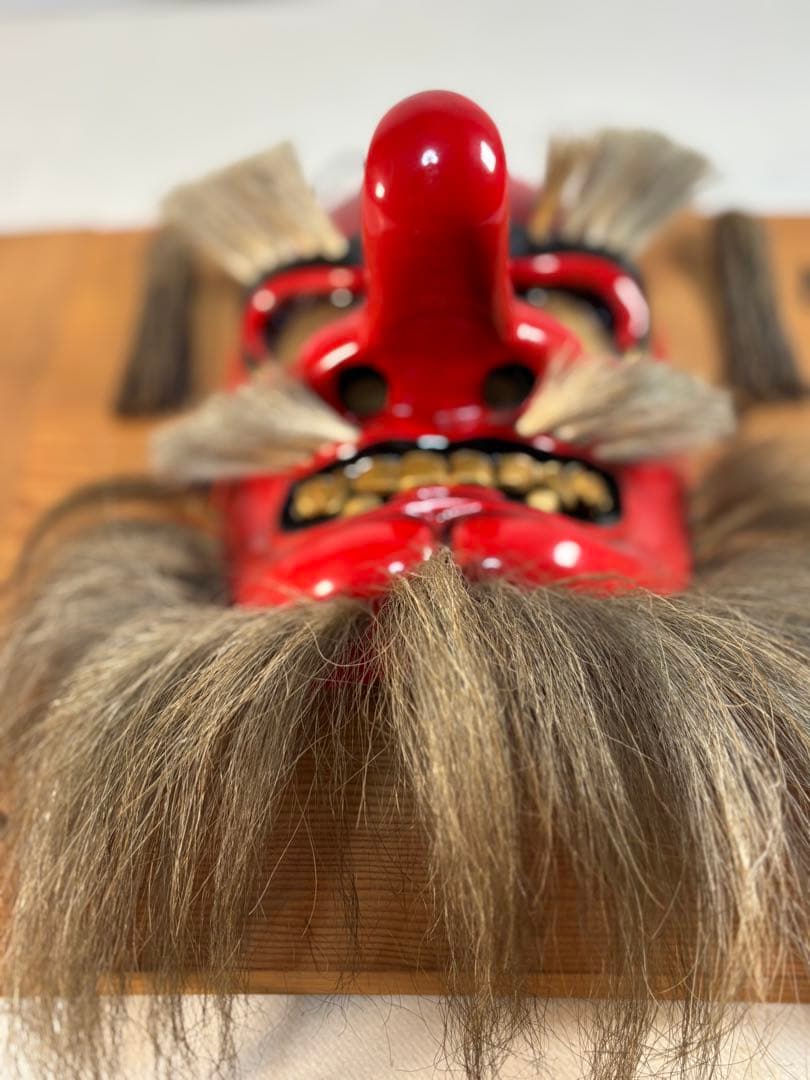 備中神楽面　猿田彦命　寛山 作　壁掛け