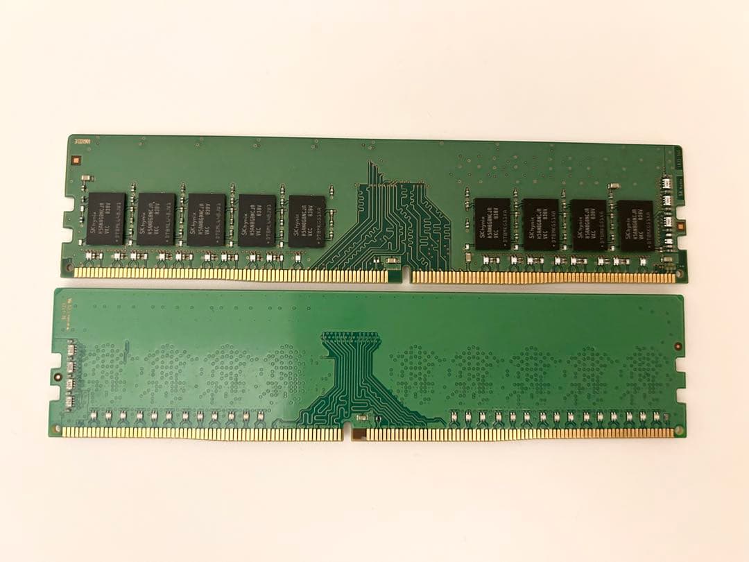 2枚セット Samsung SKhynix DDR4 ECCメモリ 計16GB
