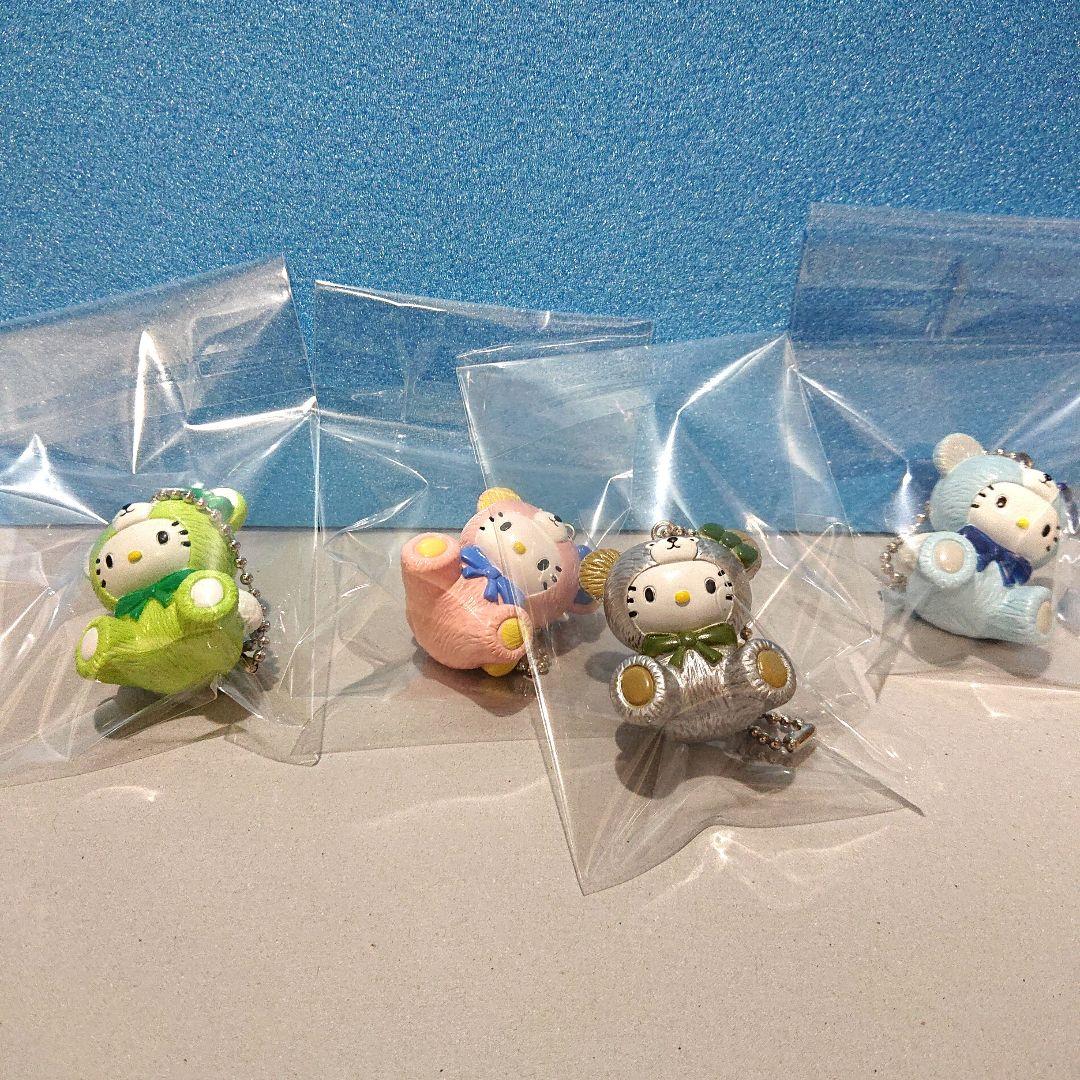 レア！サンリオ ハローキティ ベアキティフィギュア ストラップセット4個