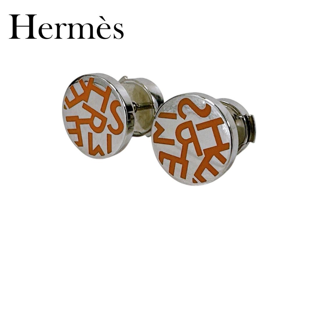 HERMES エルメス サークル ラウンド ロゴ ピアス アクセサリー