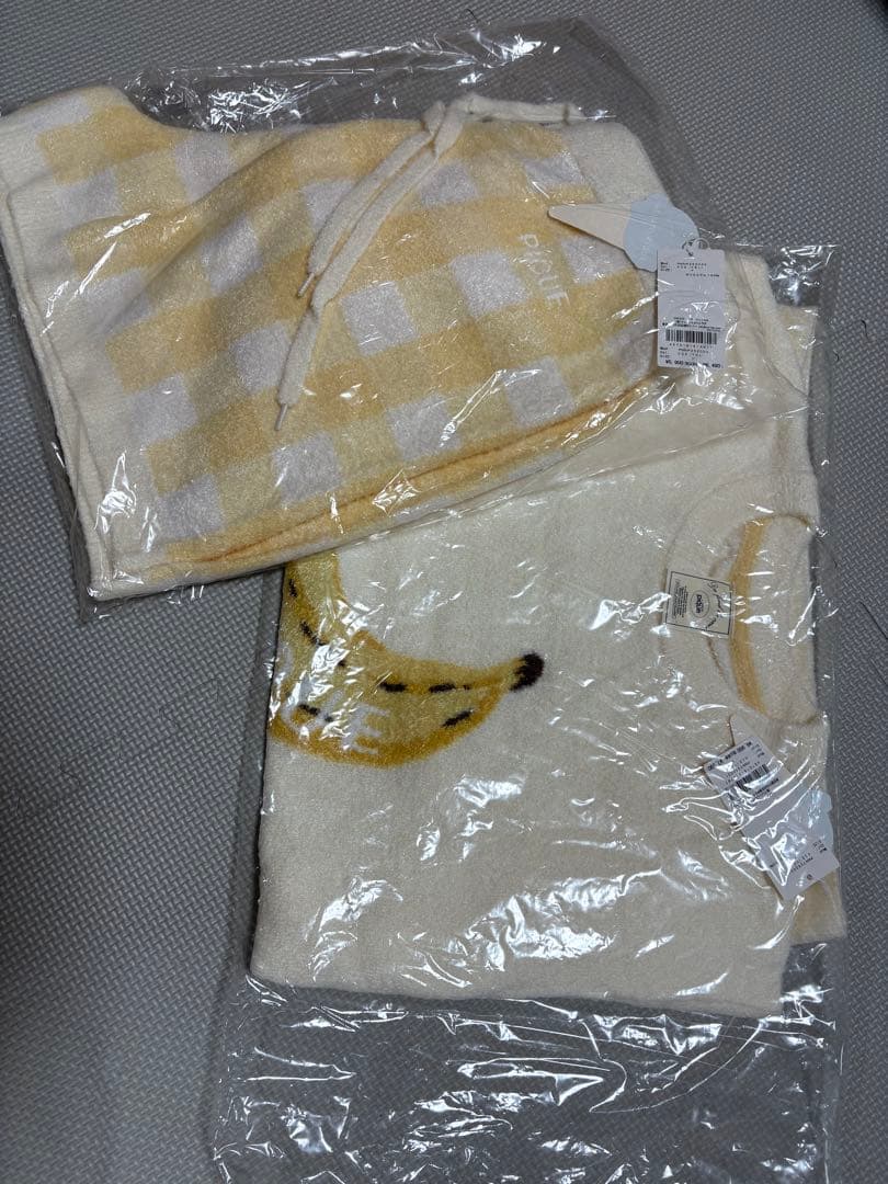 ジェラートピケ　新品未使用　フルーツ　バナナ　セットアップ