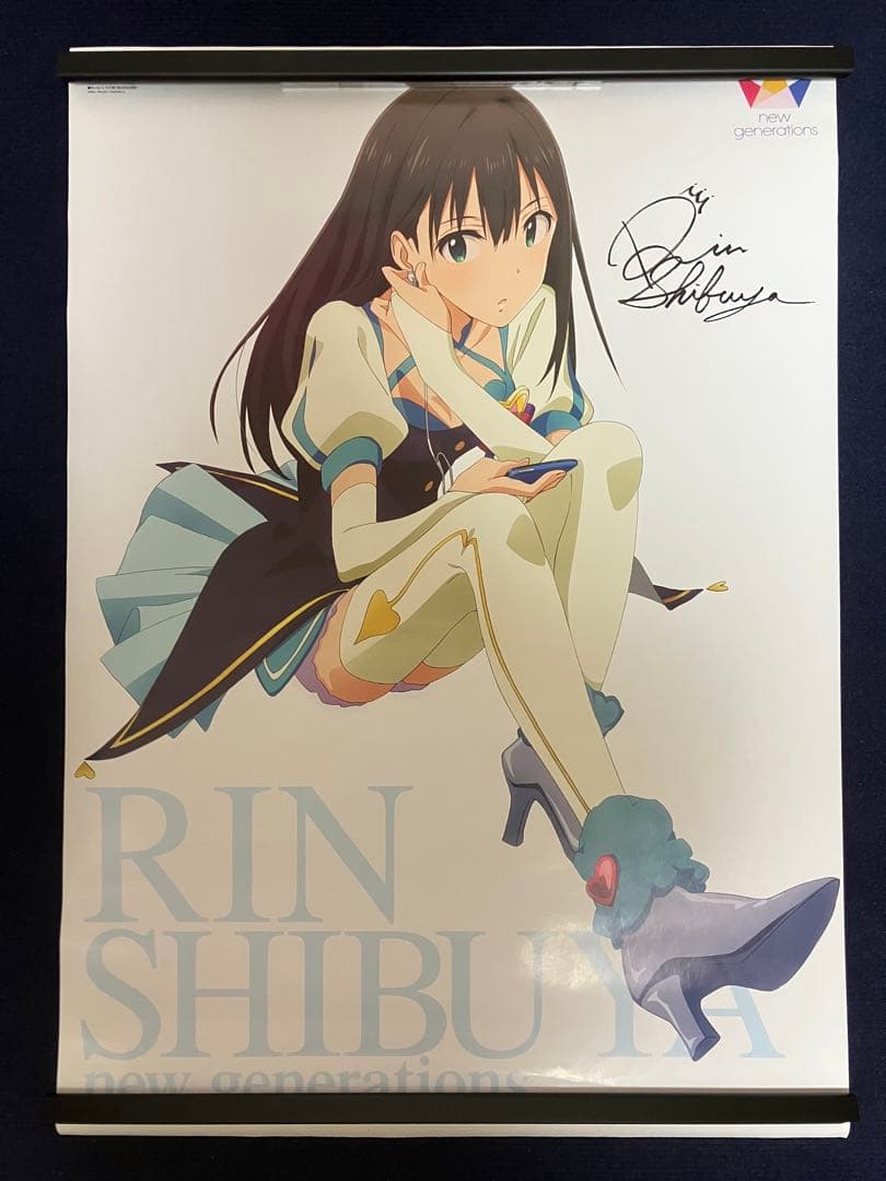 【非売品】アイドルマスター シンデレラガールズ 渋谷凛 サイン B2 ポスター