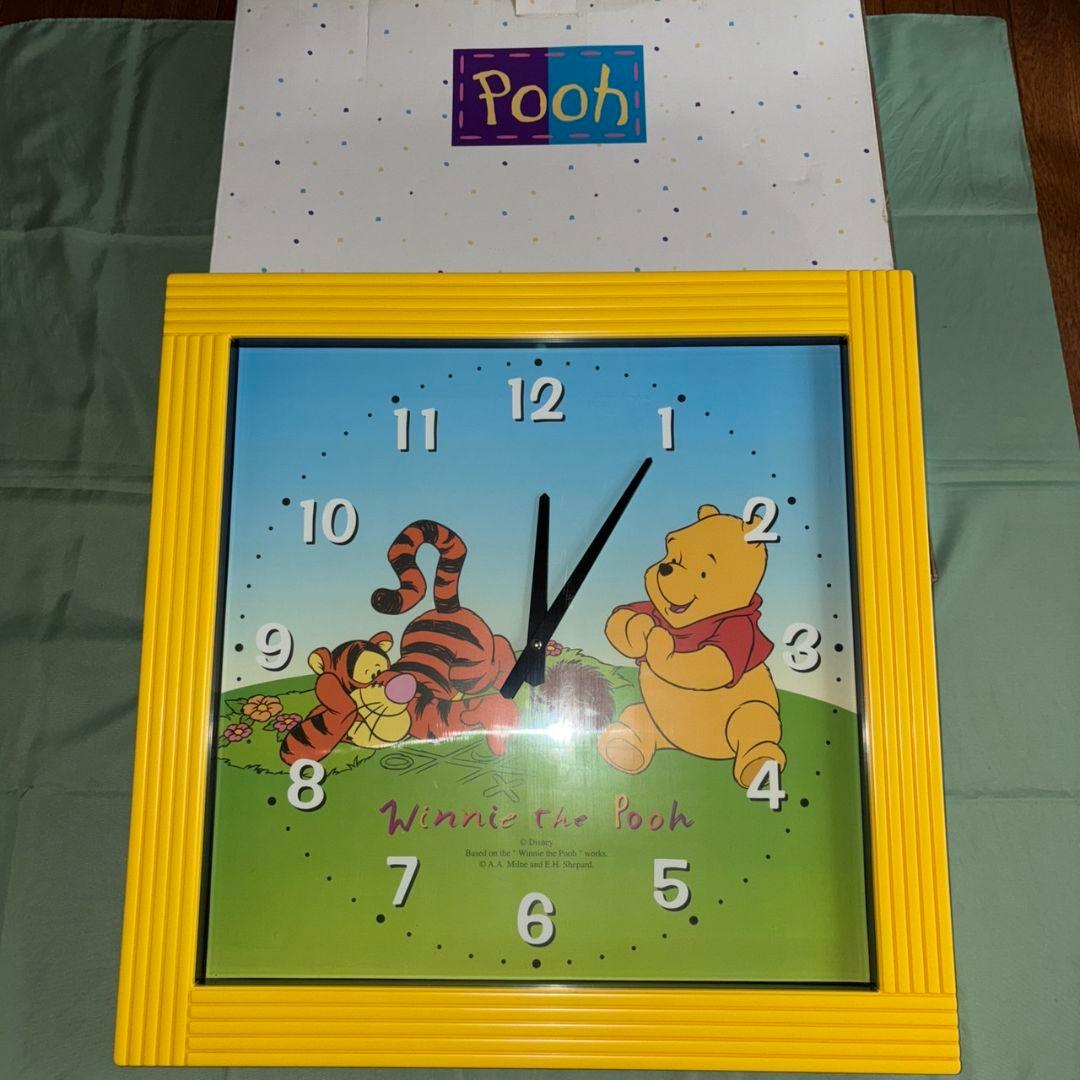 プーさん　かけ時計　大型　巨大