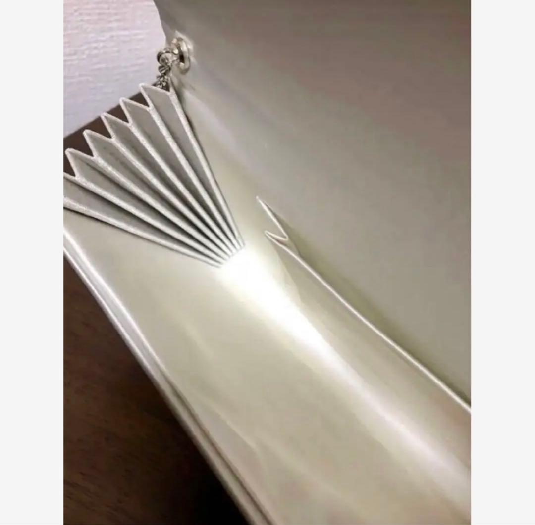 【パーティビーズ刺繍バック】　　 シルバーカラー