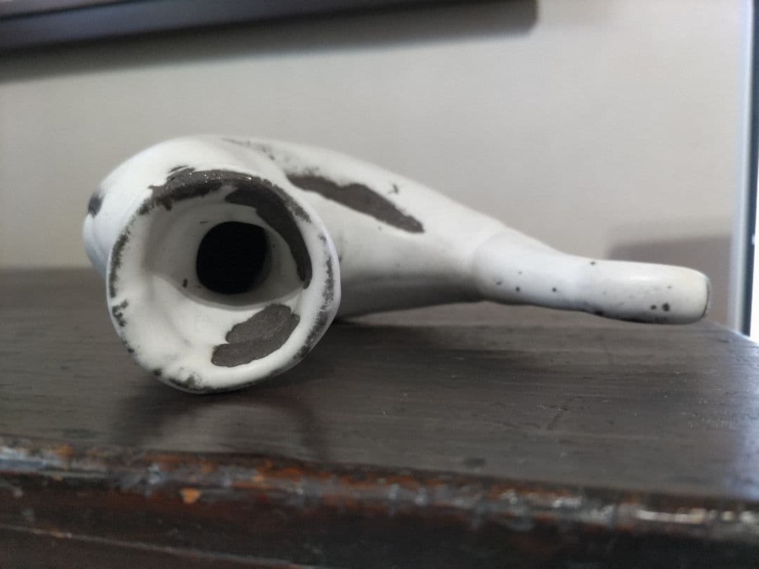 リリィのほっぺ様　奥村博美　白釉　注器　高18.5㎝　共箱・布　未使用