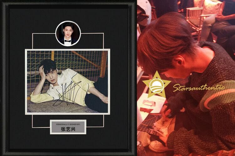 直筆サイン入り写真 張藝興 レイ 歌手 EXO/フレーム別/SA鑑定済