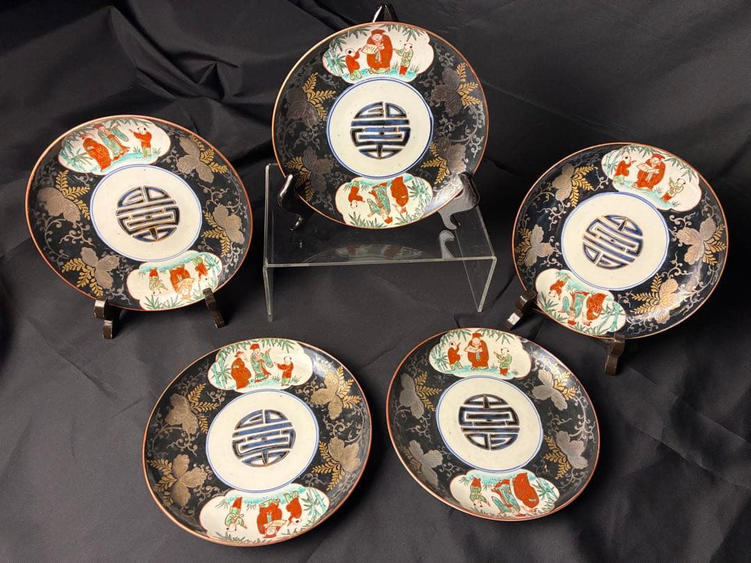 古伊万里 色絵 中皿 珍品 希少