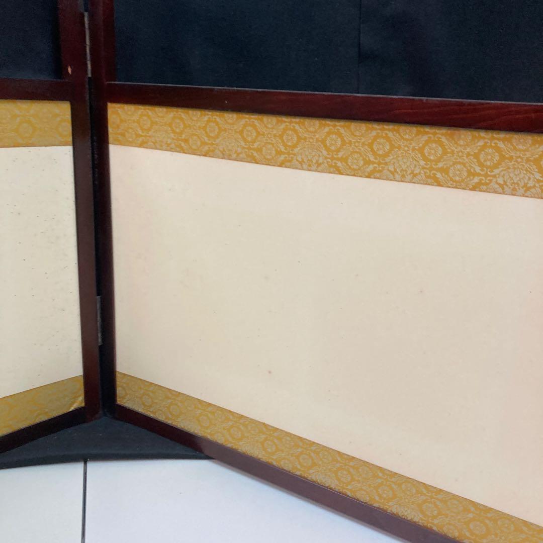 竹の絵柄 木製 茶道具　風炉先屏風 幅約87cm風炉先上透 裏白角縁 茶道 茶室