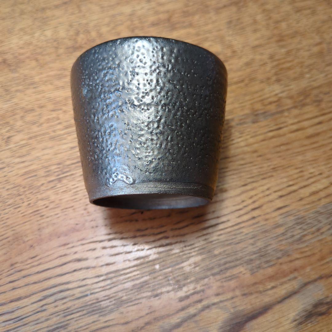 内田鋼一　プラチナ釉　ぐい呑み　そば猪口