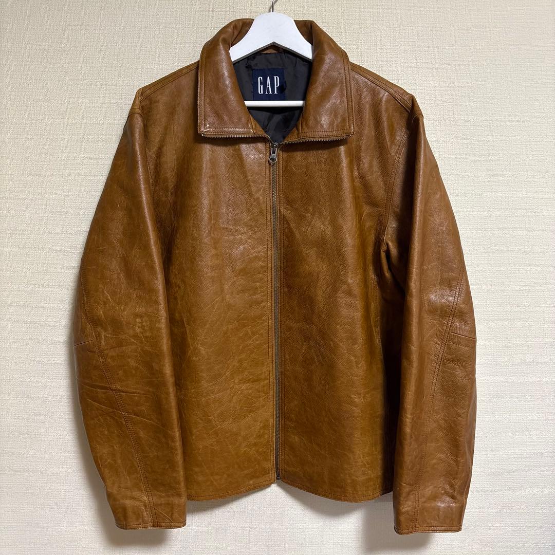 Old Gap レザージャケット キャメル シングル ライダース