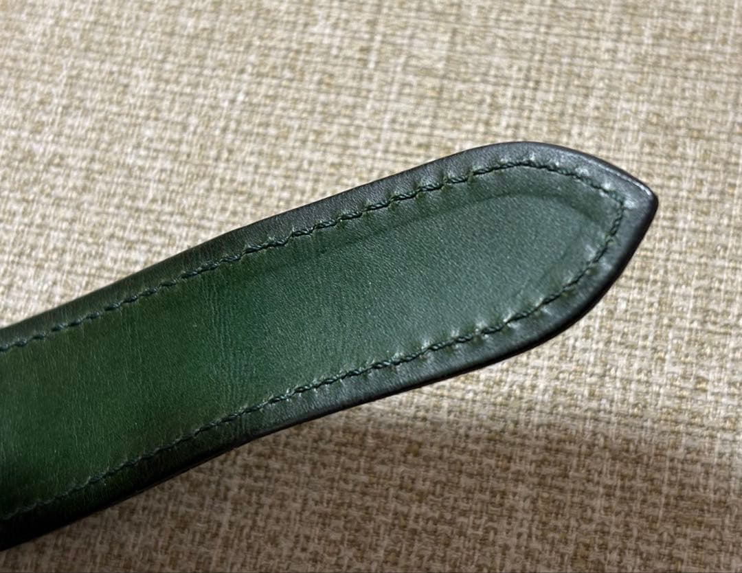 ル・ボナー 1本差し絞りペンケース グリーン