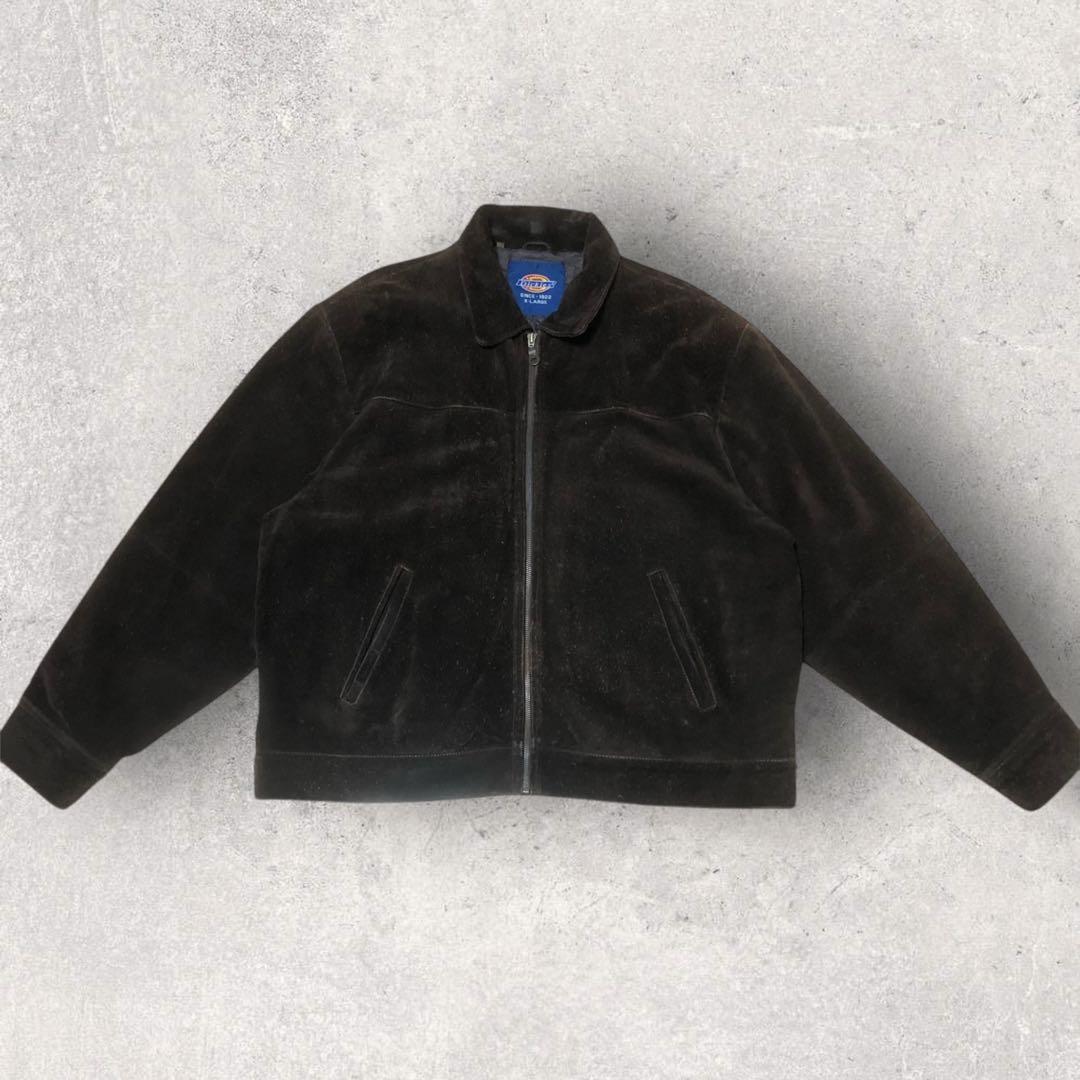 【送料無料】古着好き必見！DickiesヴィンテージスエードジャケットXLサイズ