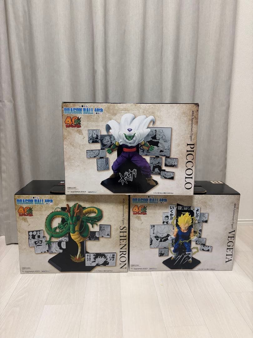 一番くじ ドラゴンボール40th其之二フィギュア4個、其之一C賞ビジュアルボード