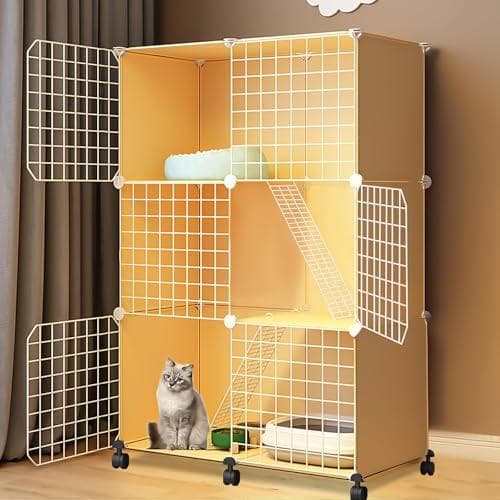 UYTON 猫ケージ (製品サイズ：75*36*114.5CM) DIYコン☆彡