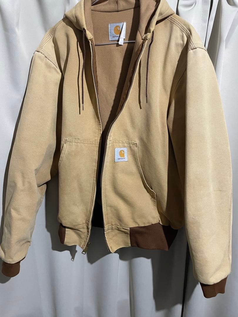Carhartt アクティブジャケット　90s 80s 星タグ　ベージュ