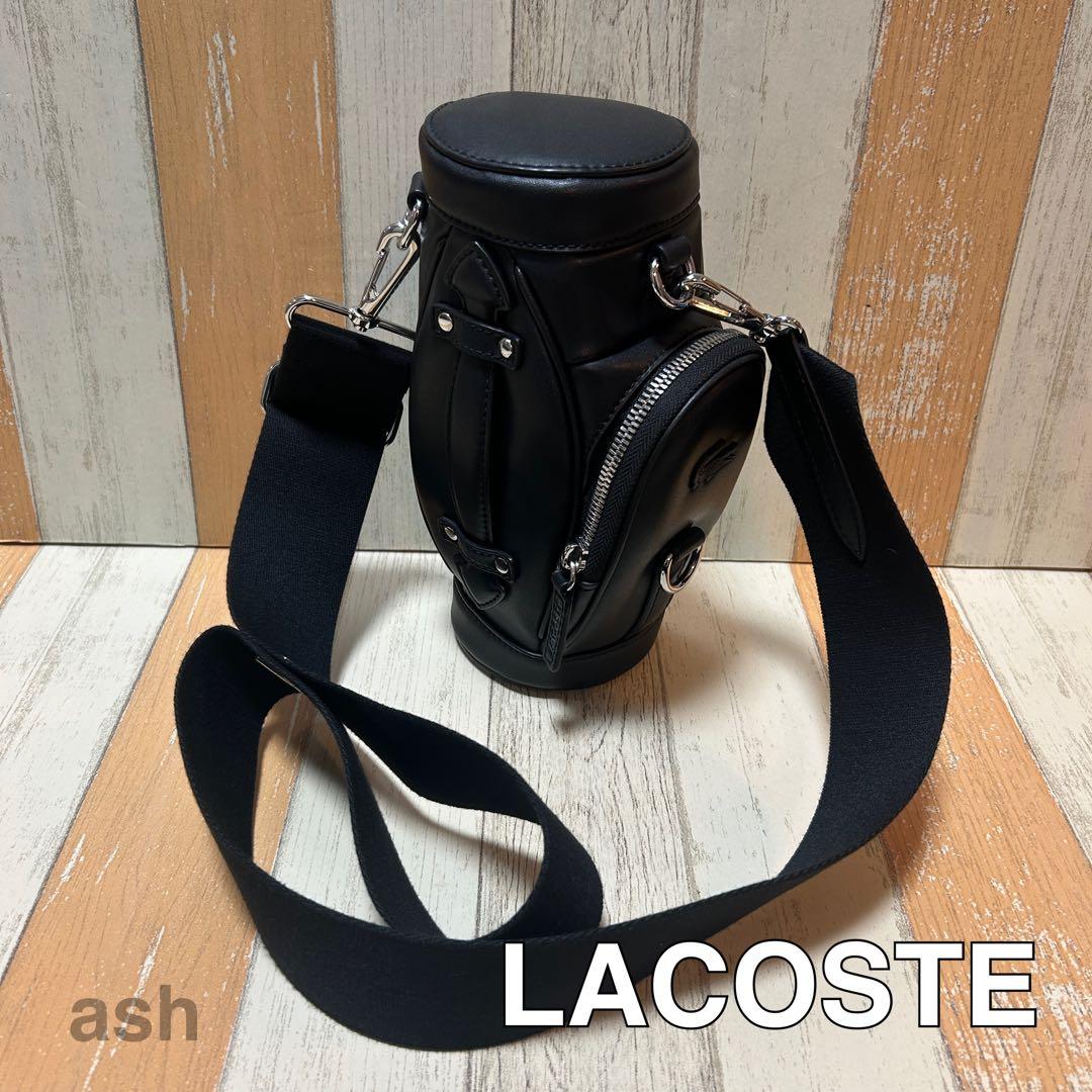 【LACOSTE】ラコステ　ショルダーポーチ　キャディバッグ型　ブラック