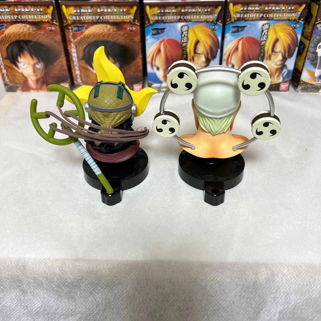 ワンピースグレートディープ　フィギュア　マスコレ　一味セット　ジンベエ　エース