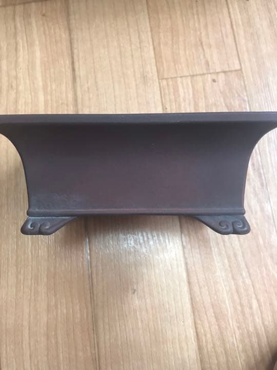 盆栽鉢　小品盆栽鉢　時代ミニ盆栽鉢和鉢支那鉢紫泥長方鉢雲足山野草