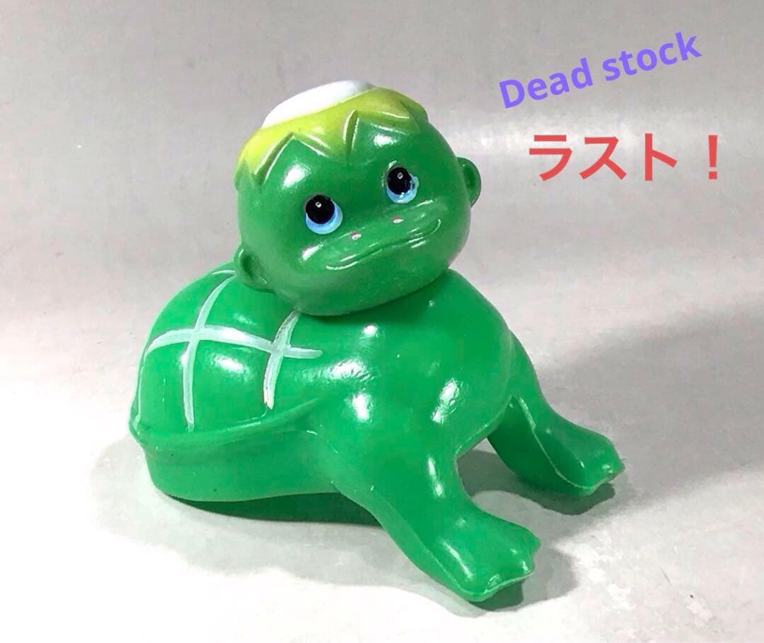 昭和レトロ ハイハイ 河童 赤ちゃん 人形 妖怪 お化け 駄玩具 ソフビ 黄緑