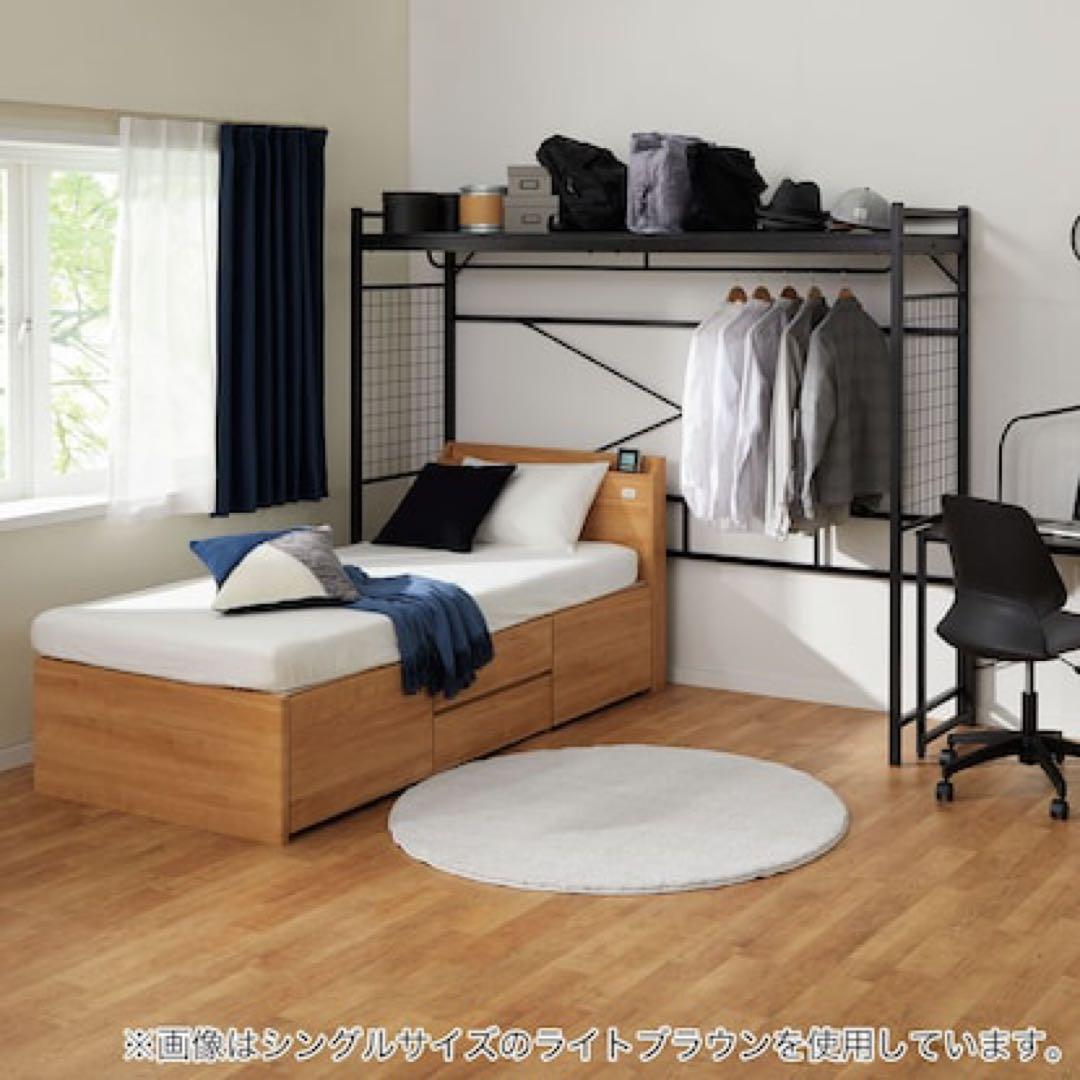 【新品未使用】シングルベッドフレーム　マットレス付き