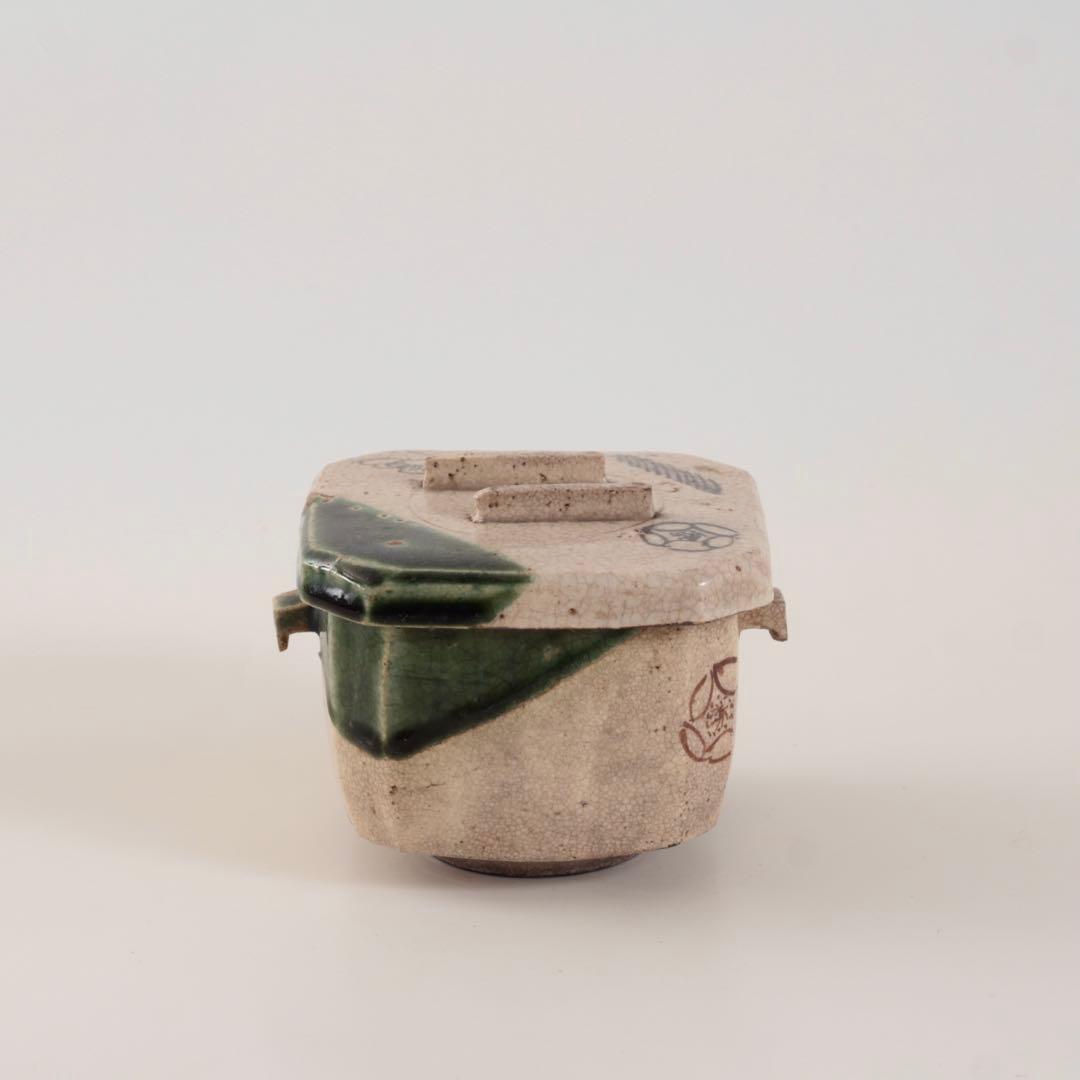 復興織部 再興織部 向付 四方形茶碗 No.3 古美術 古道具 アンティーク