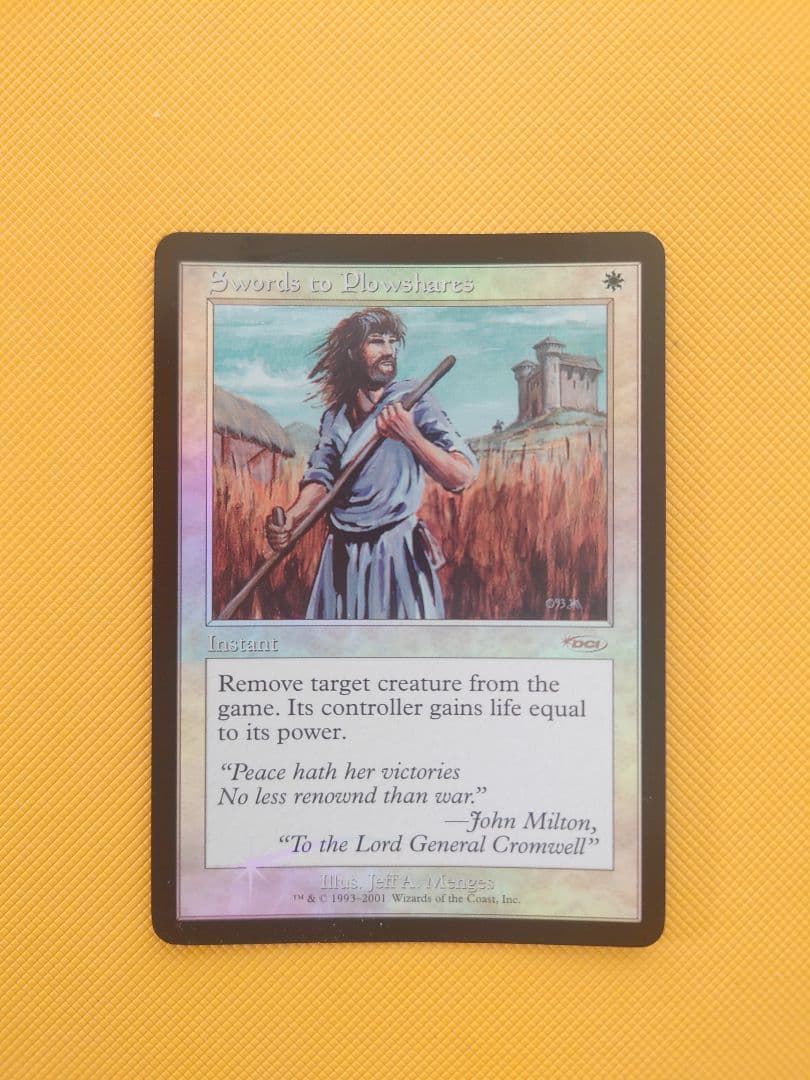 MTG　剣を鍬に　DCI　foil　☆