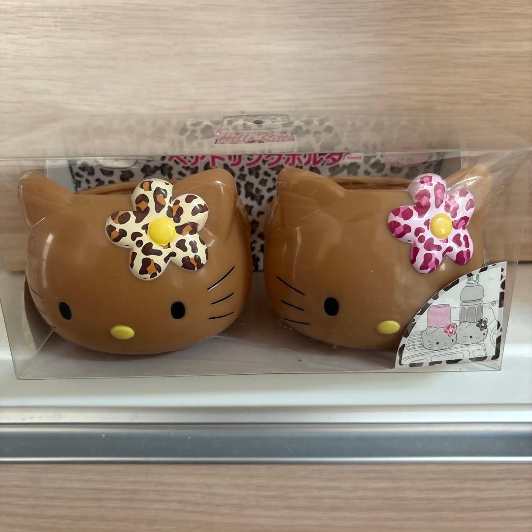 【新品】激レア ハローキティ 日焼け ヒョウ柄 ドリンクホルダー レトロ