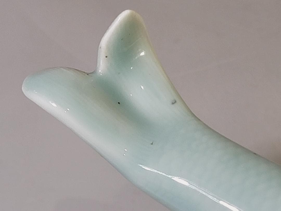 青磁 双魚置物 DT735