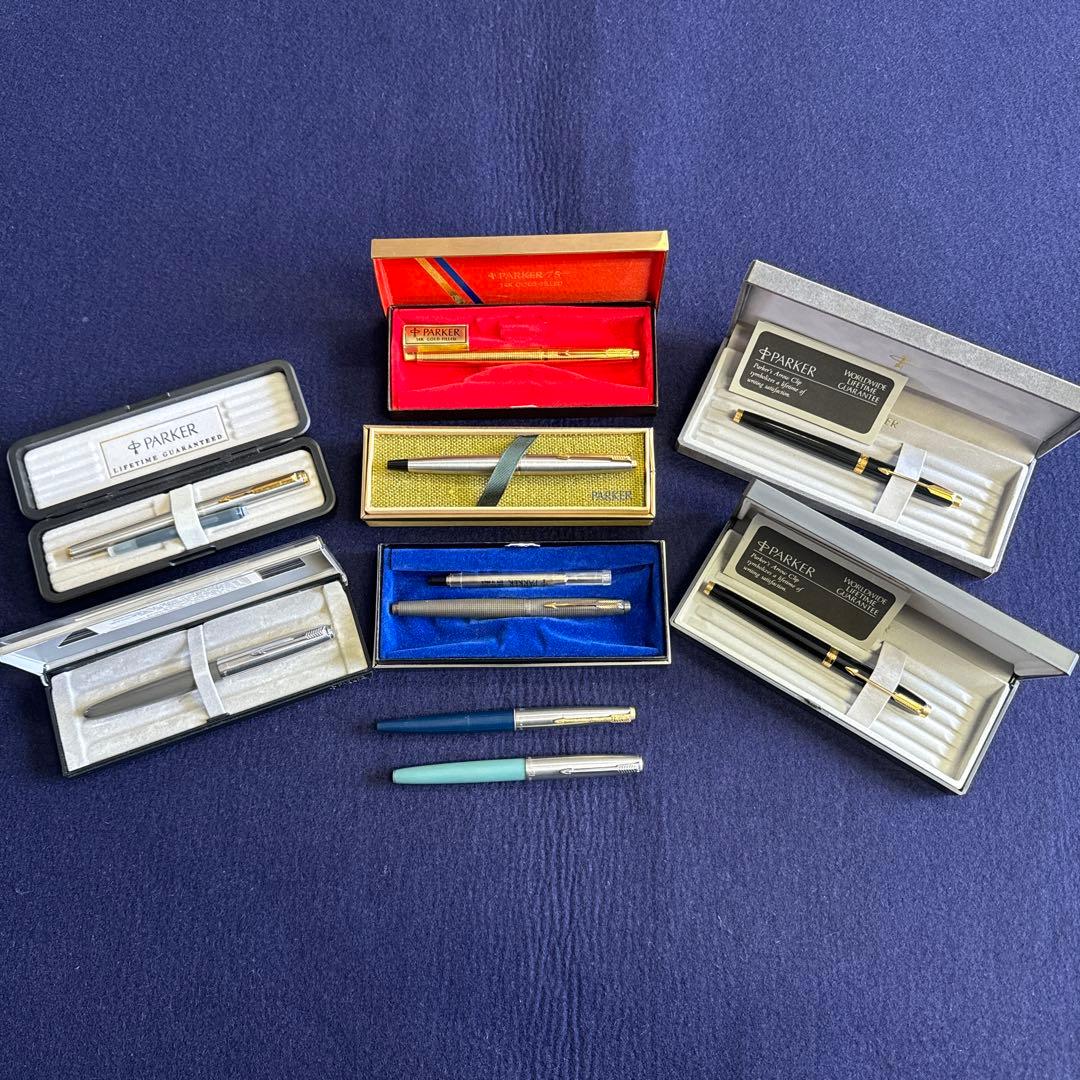 Parker 万年筆　9本セット　sterling silver K14 585