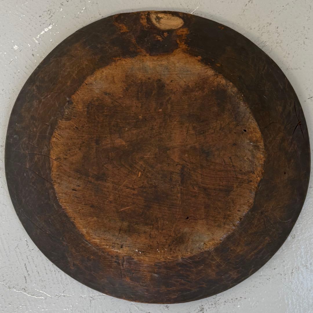 アンティーク　木製大皿　こね鉢 無垢材