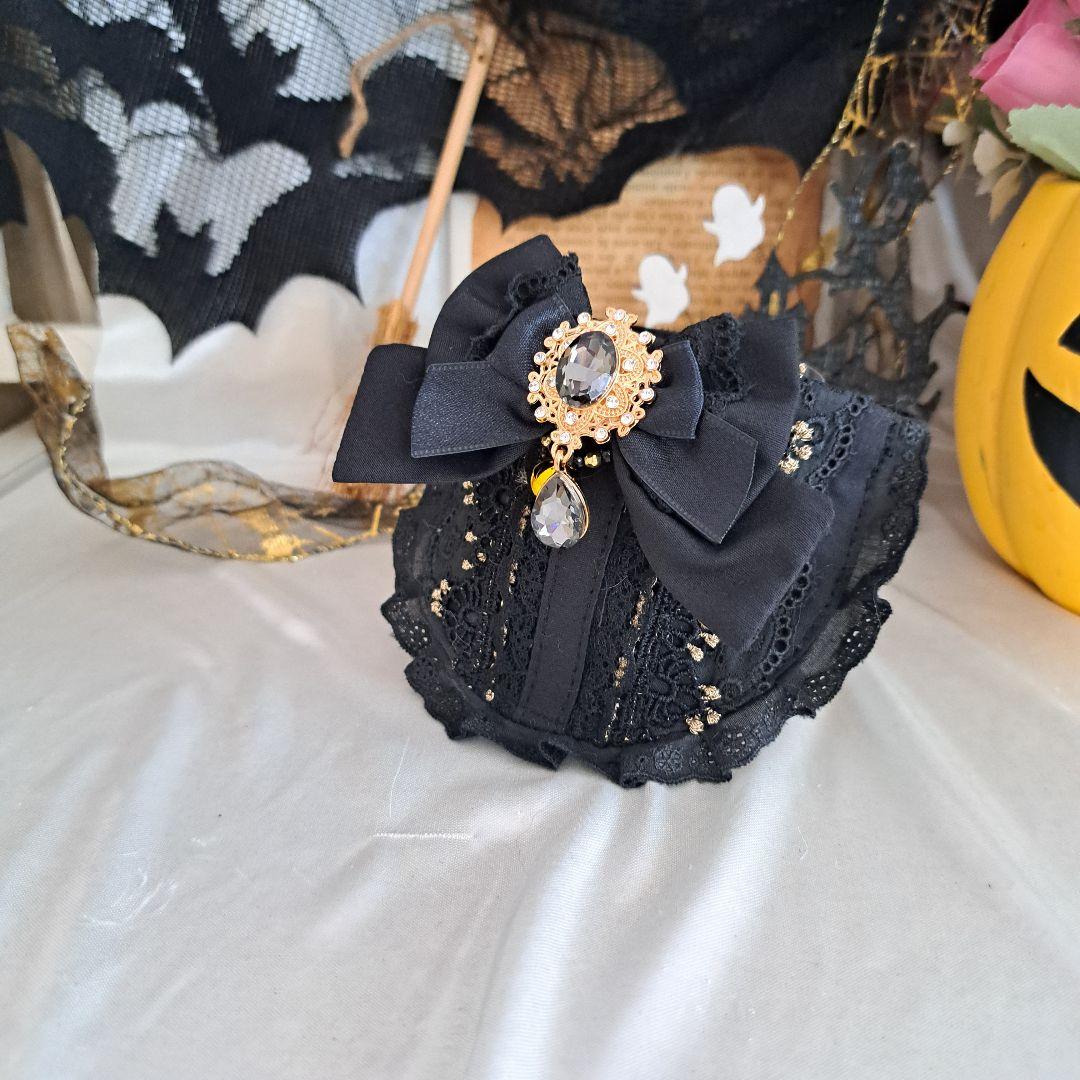 ハロウィン、ゴスロリスタイ⑤)わんちゃん猫ちゃん用