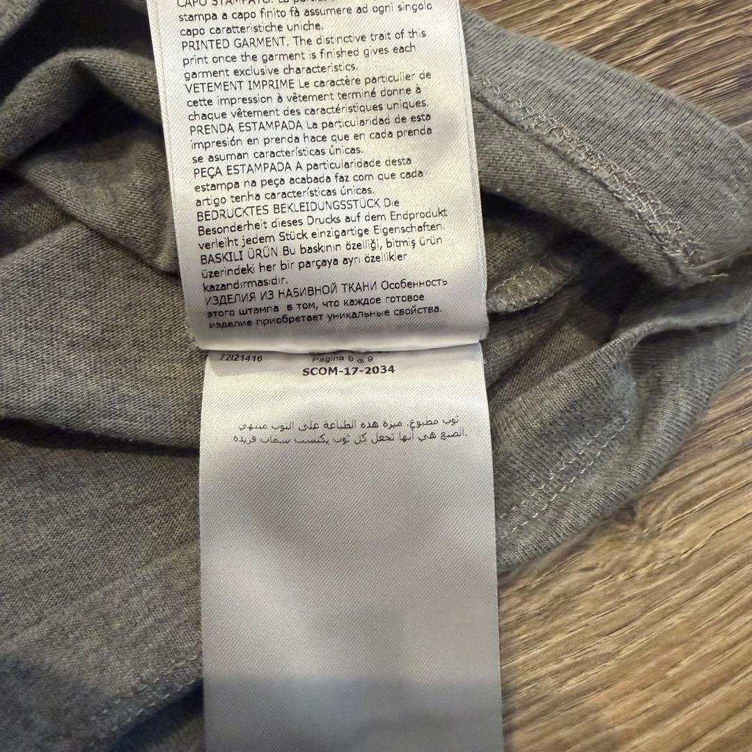 MONCLER グレー Tシャツ ロゴプリント　xxl