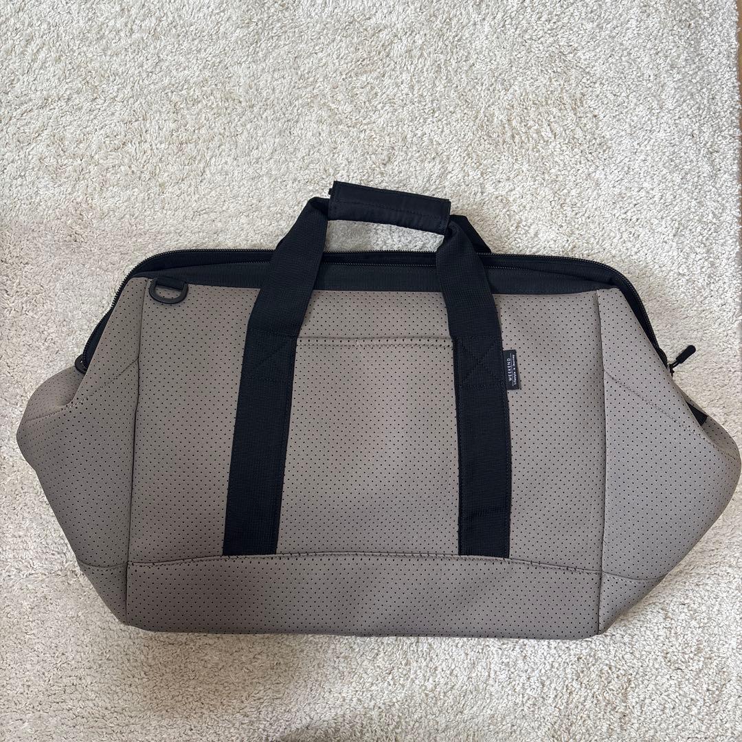 EDITAチャコールグレー ボストンバッグ 収納力抜群