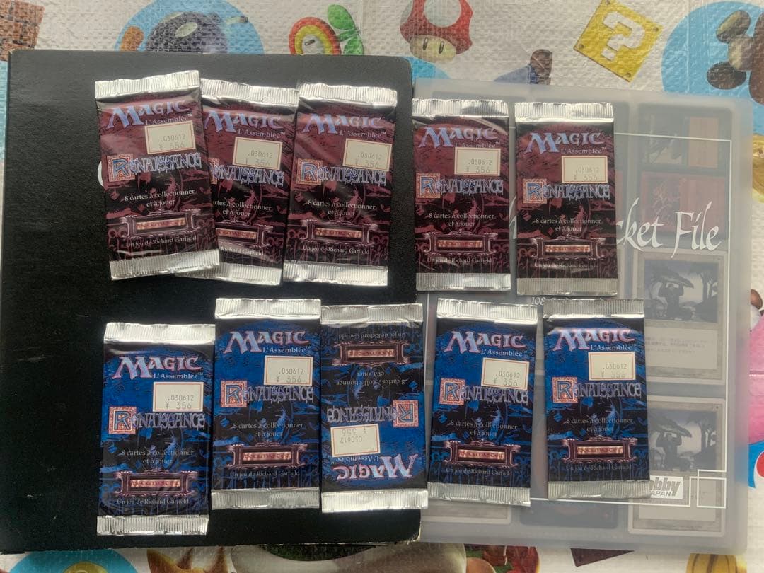 MTG引退品、ルネッサンス新品未開封10パック、ファイル2冊