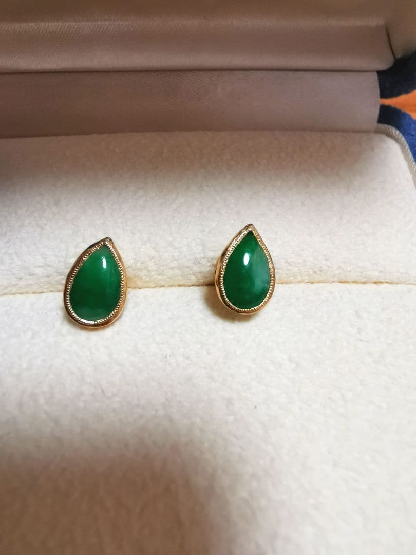 sophia K18 翡翠 ドロップイヤリング