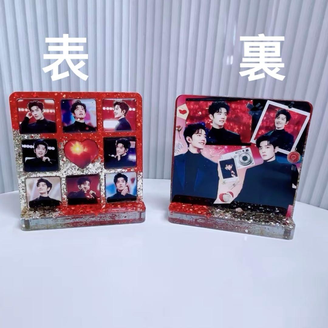 新作❣️肖戦 2番スタジオ　新両面レジン九宫格玄関置物❣️3点❣️確認用0119