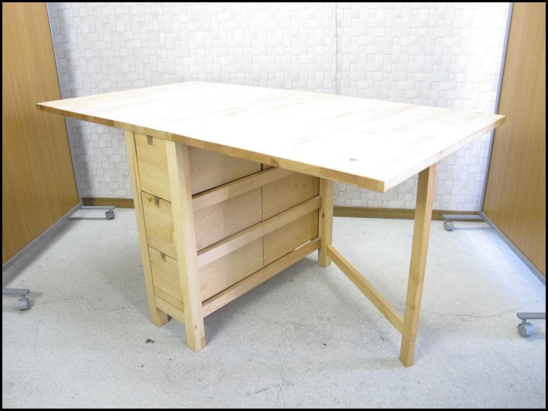 ■070101-268■IKEA/イケア■ノールデン■ゲートレッグテーブル■