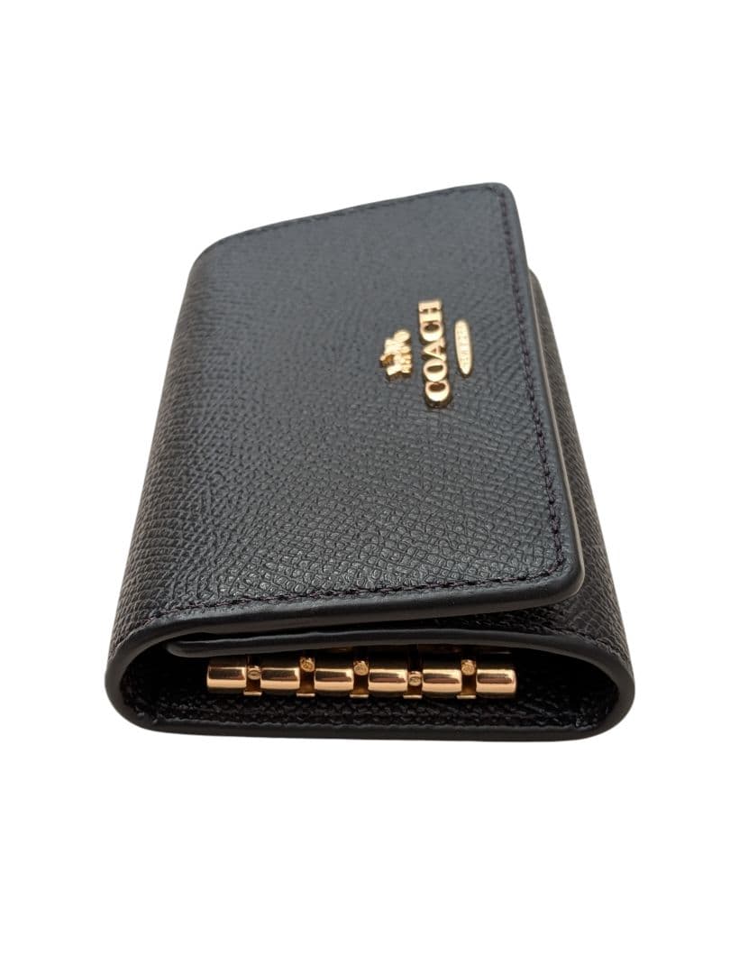 【新品】正規品 COACH ファイブリング キーケース ブラック F76741