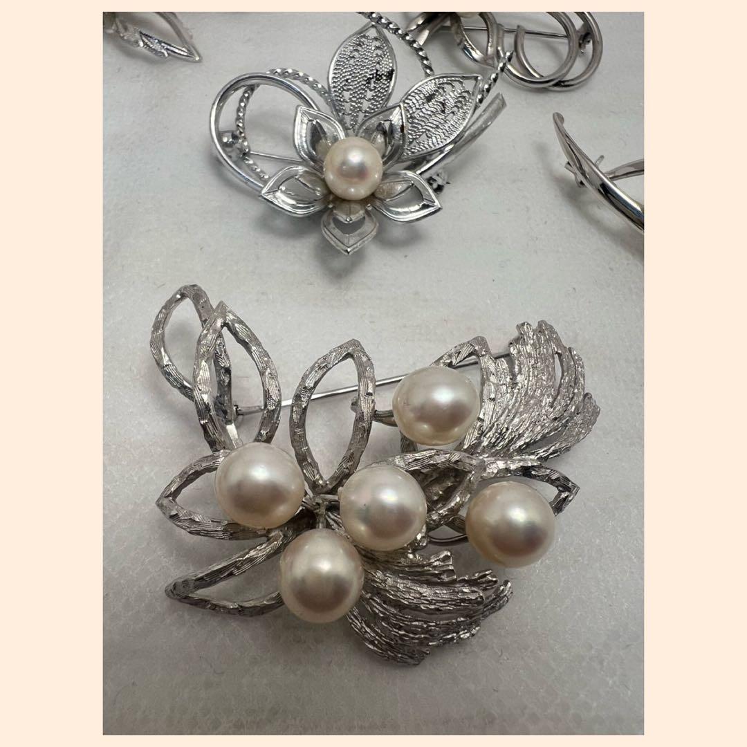 本真珠ブローチ おまとめ6点 良品