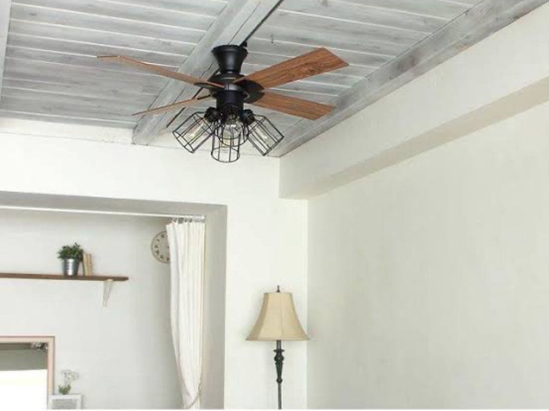 LED対応ヴィンテージシーリングファンライトリモコン付き