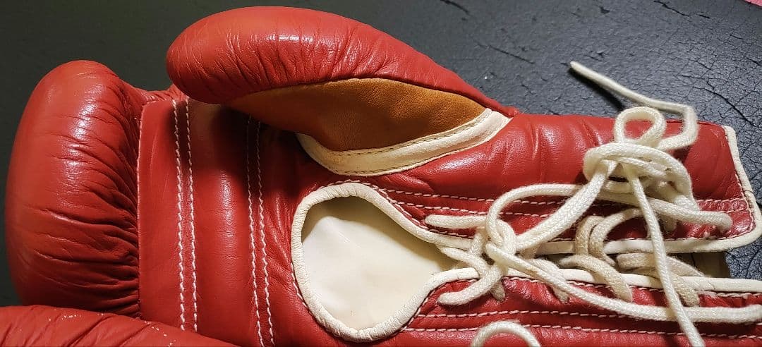 Winning レースアップボクシンググローブ レッドカラー8oz