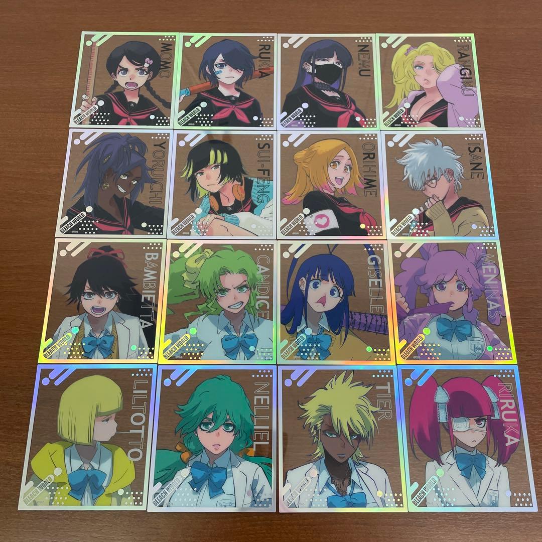 ❶BLEACH WORLD クリアミニ色紙 護延高校&白砂女子 全16種コンプ