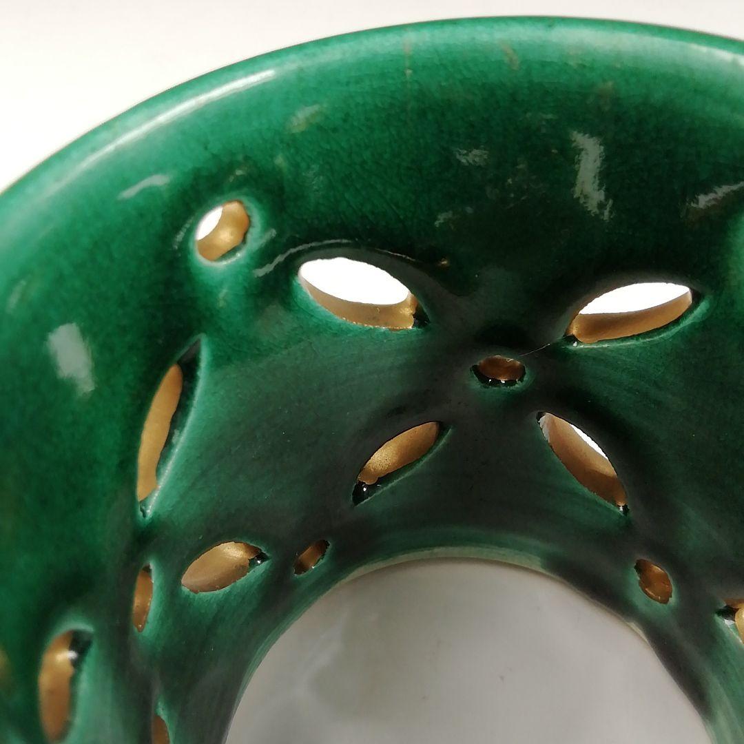 Ｔ８９５　蓋置　『七宝透　蓋置』『加賀瑞山 造』　共箱　茶道具