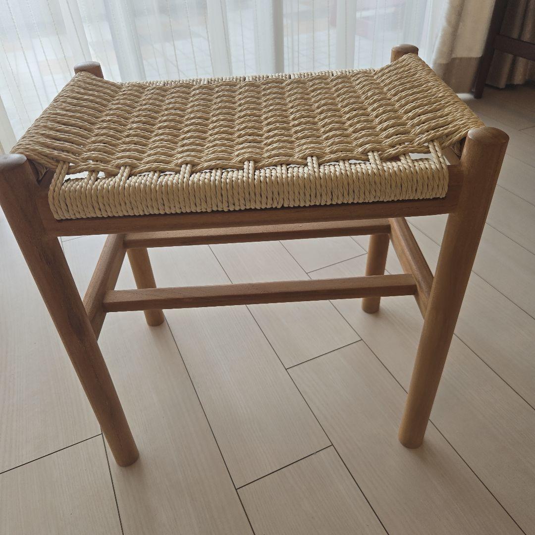 ナチュラル　ペーパーコード　ウッドスツール