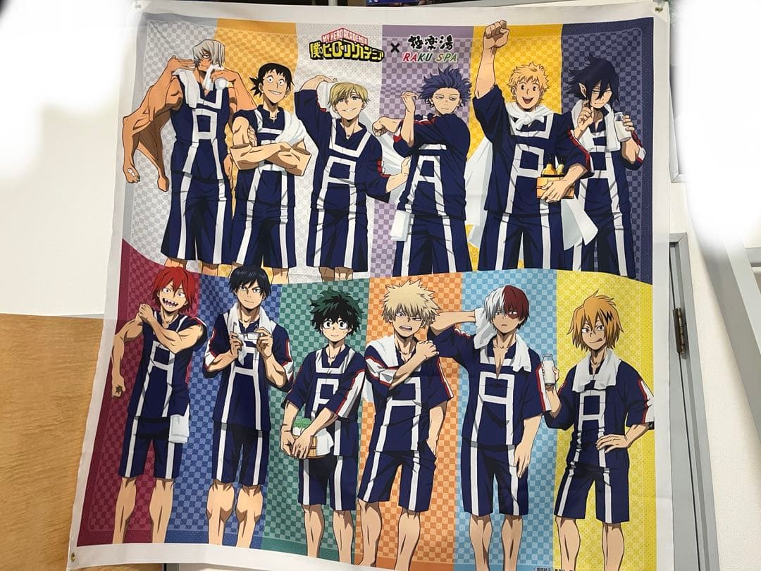 【当選品】ヒロアカ　極楽湯　タペストリー　のぼり　爆豪勝己　緑谷出久　轟焦凍　他