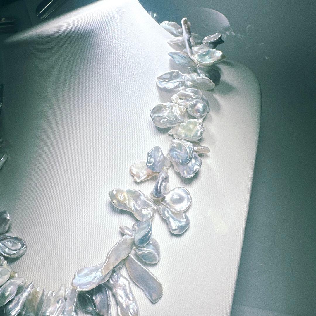 淡水パールネックレスペタルパールネックレス　NO24-919