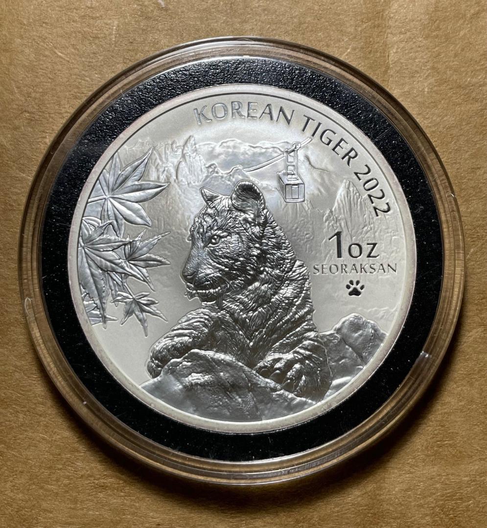 2022年 1オンス 韓国 タイガー 銀貨 