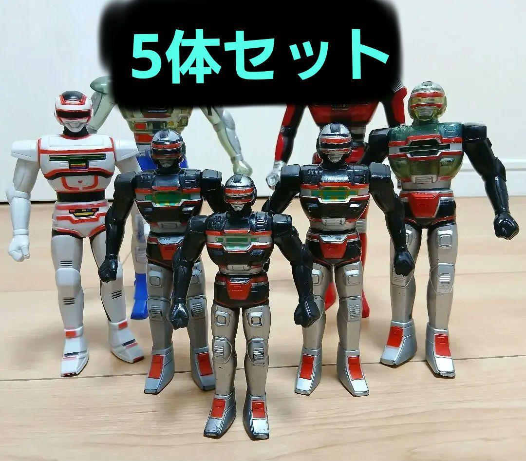 当時物 ソフビ人形 宇宙刑事シャリバン シャイダー ジャスピオン スピルバン