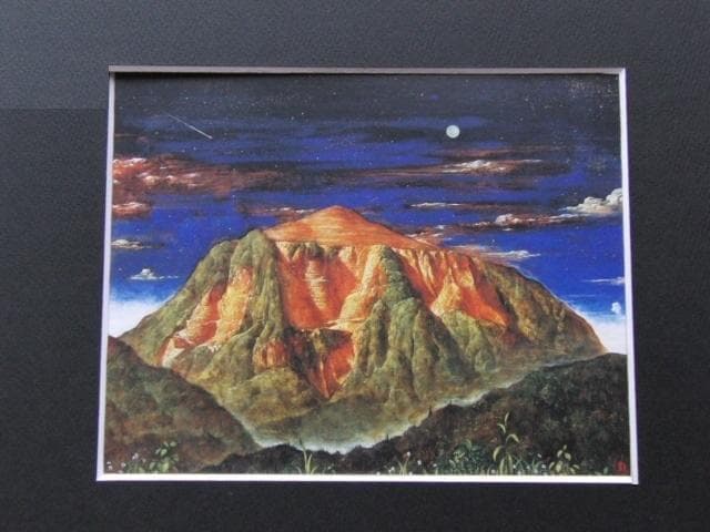 吉岡正人【月の残る朝】希少な額装用画集より、状態良好、新品高級額装付